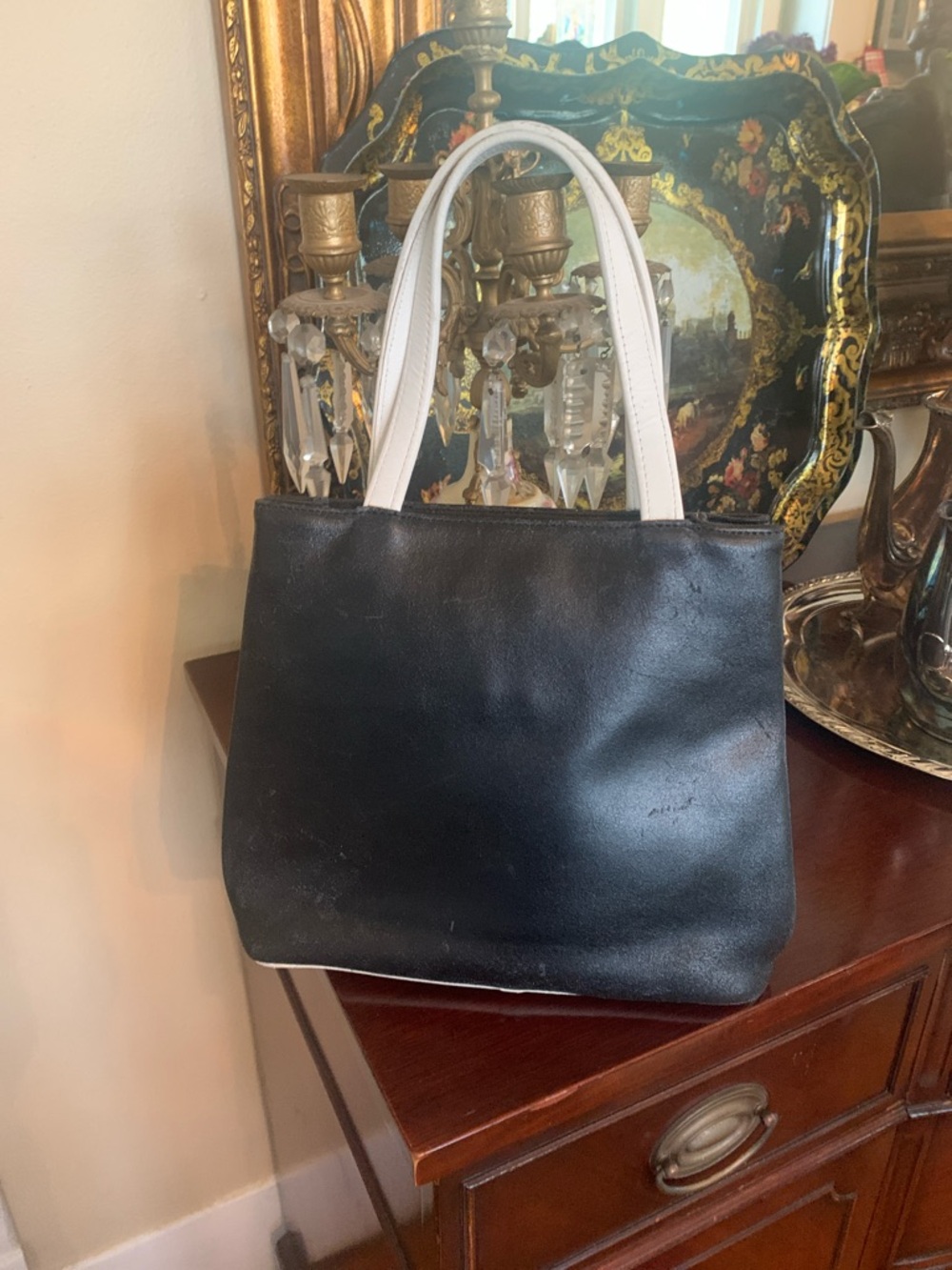 Givenchy Black and White Satchel - Picture 2 of 8